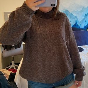 Brown Turtleneck Sweater
